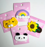 Crocheted Hair Clips