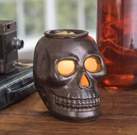 Glossy Gunmetal Skull Wax Warmer