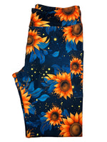 Sunflower Blues Full Length Leggings w/Pockets