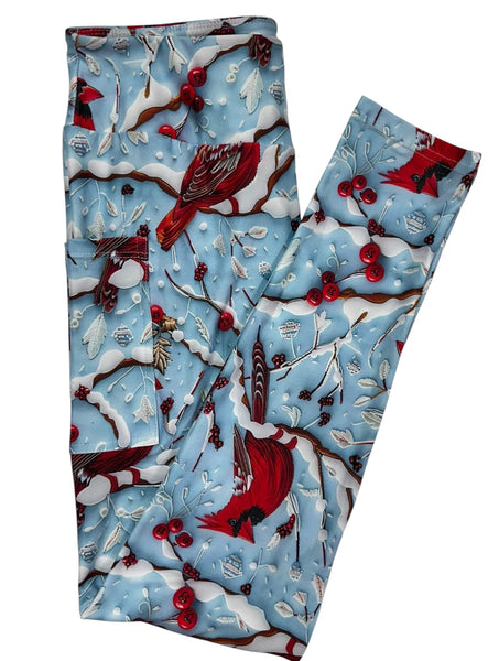 Cardinal Full Length Leggings w/Pockets OS