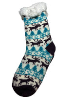 Sherpa Reindeer Tall Socks