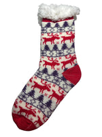 Sherpa Reindeer Tall Socks