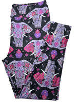 TC Full Length Leggings, Mosiac Elephants