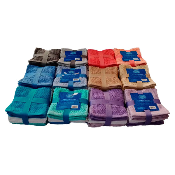 Pack of 6 Washcloths 12x12